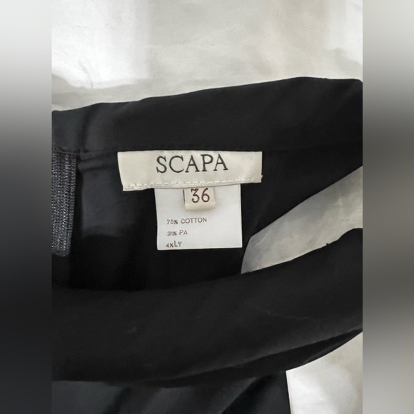 Scapa of Scotland Sleeveless Black Midi Dress with Collar Size 36 - Picture 2 of 3